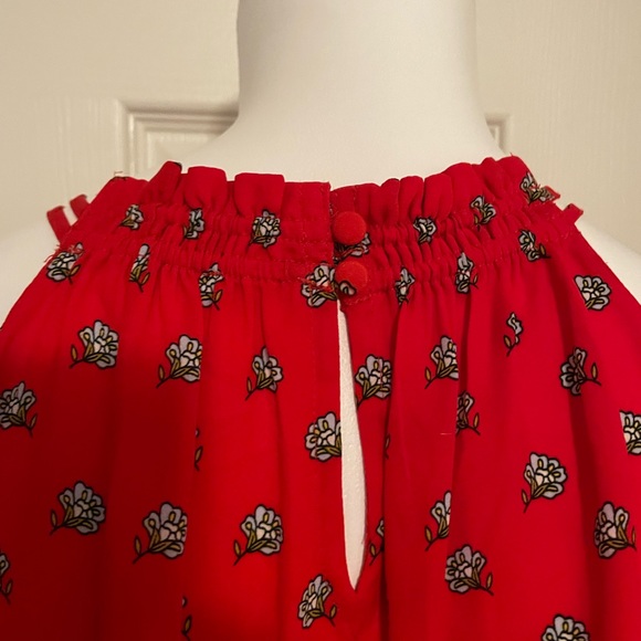 CLEANING CLOSET! MUST GO! Red LOFT Top - Medium - Picture 3 of 5